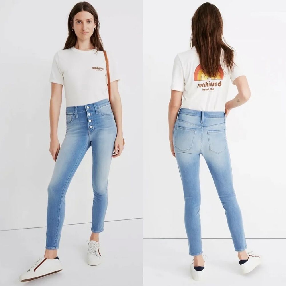 Madewell roadtripper jegging high Rise exposed Button fly